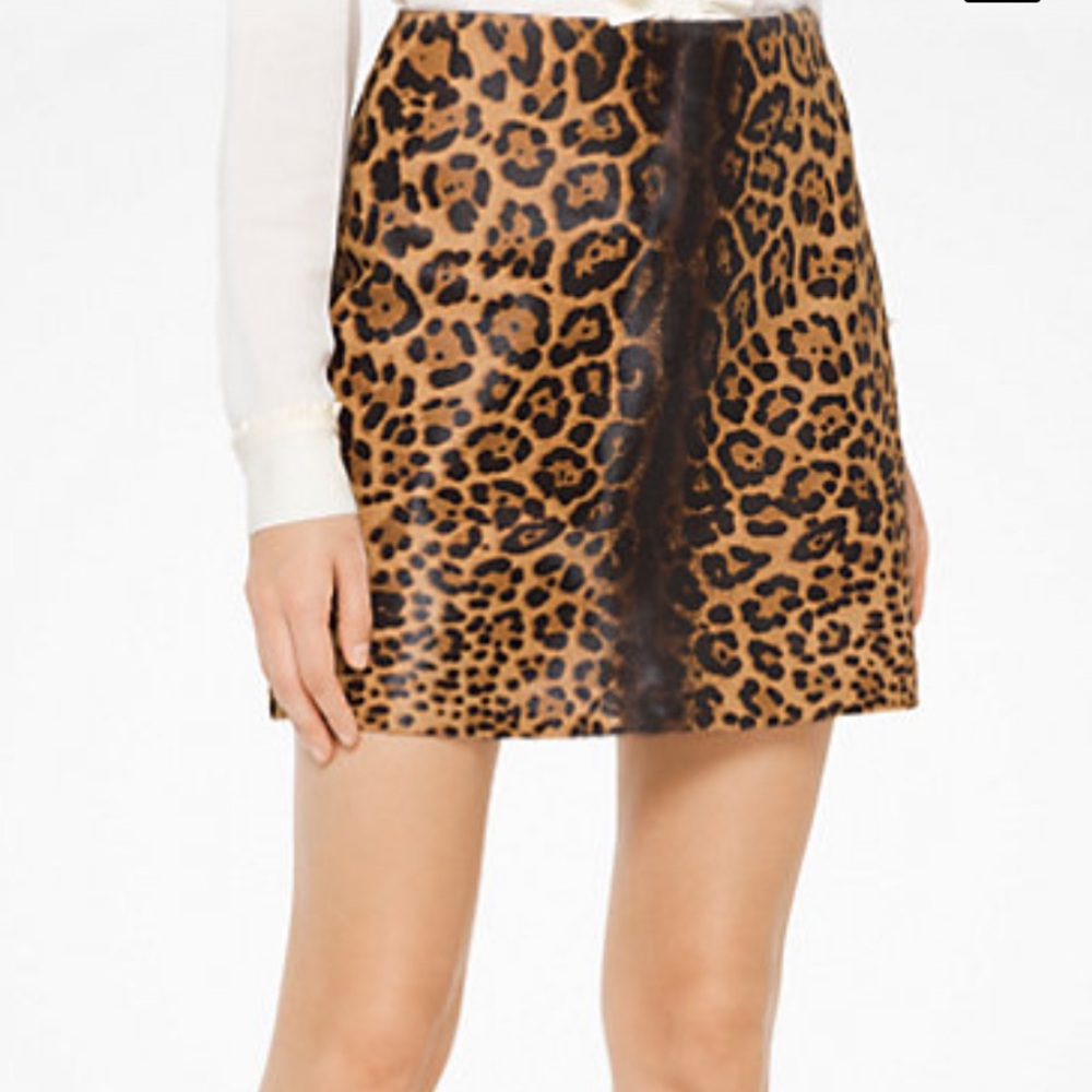 Michael Kors Leopard Mini Skirt